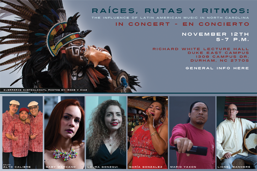 flyer for Raices, Rutas y Ritmos in concert